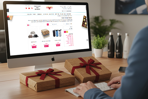 מנהל בוחר מתנות לפסח לעובדים שלו באתר מתנה אישית